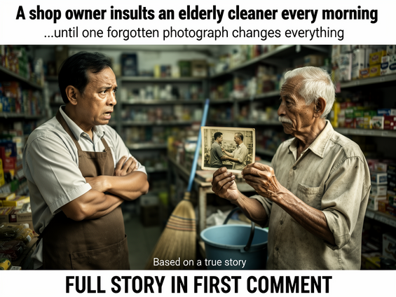 A shop owner insults an elderly cleaner every morning—until one forgotten photograph changes their relationship forever.