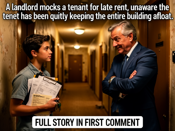 A landlord mocks a tenant for late rent, unaware the tenant has been quietly keeping the entire building afloat.