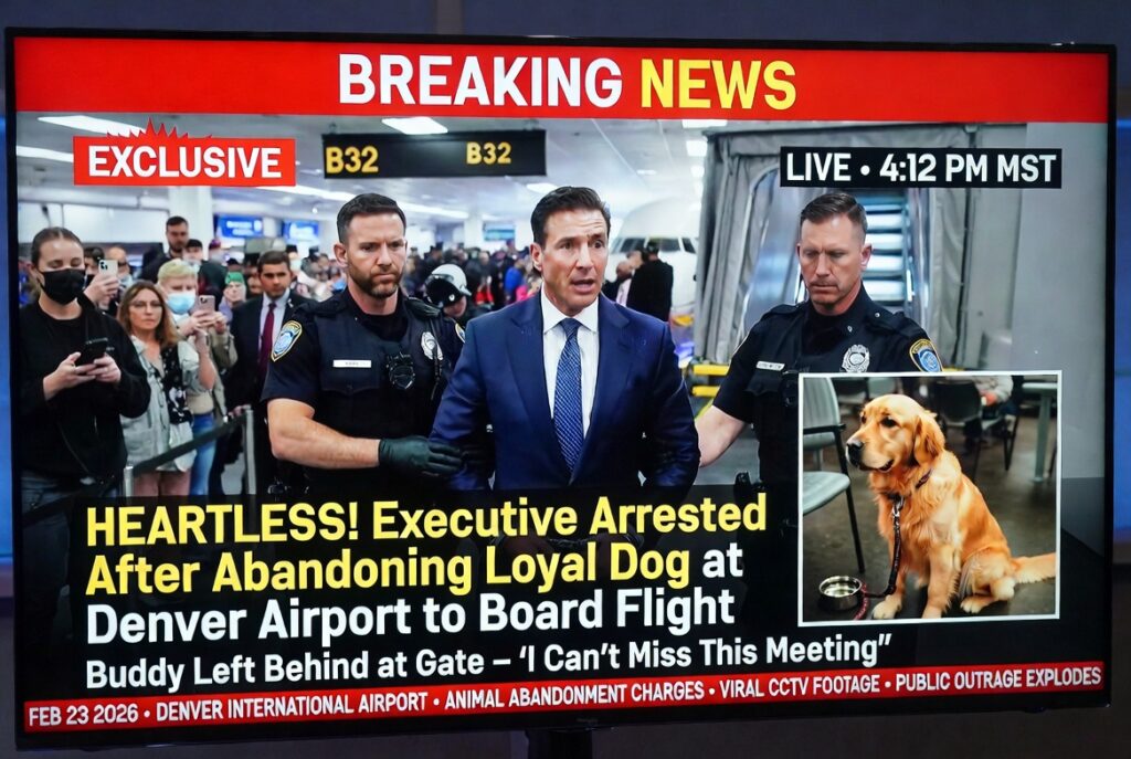 Shocking video footage from Denver International Airport shows a well-dressed businessman being dragged off in handcuffs just seconds before his international flight to London was set to push back from the gate – and the reason has the entire internet in absolute fury.