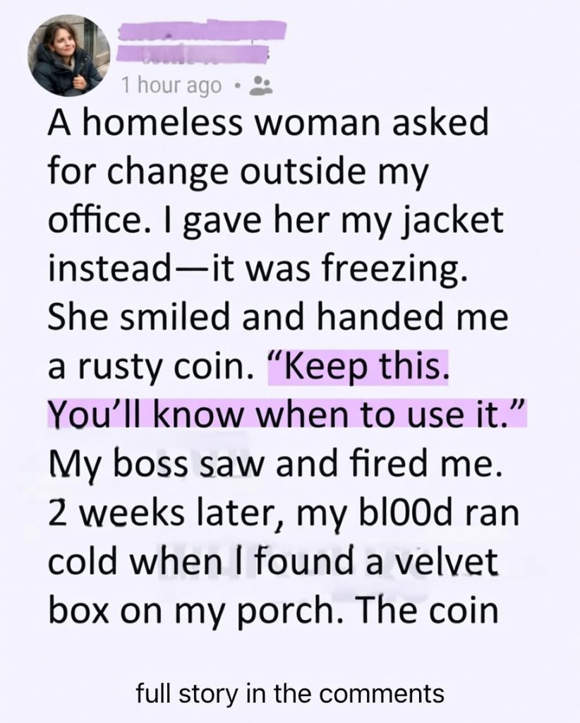 I Gave My Jacket to a Freezing Woman — Velvet Box Turned My Life Upside Down