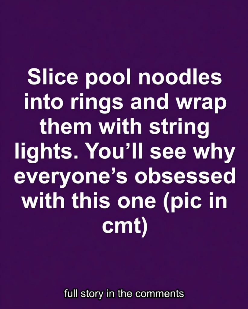 Slice Pool Noodles Into Rings & Wrap With String Lights — Why Everyone’s Obsessed