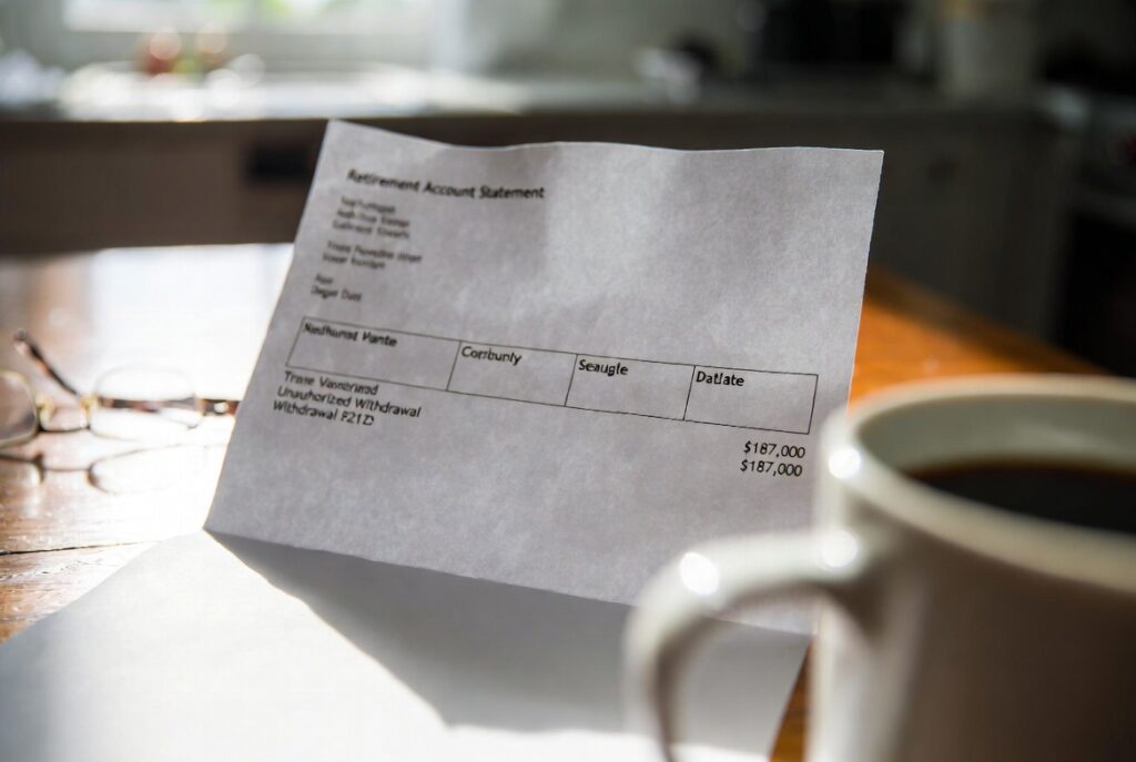 Retirement Statement Showed $187,000 I Never Withdrew… The Investigation That Got My Entire Life Savings Back