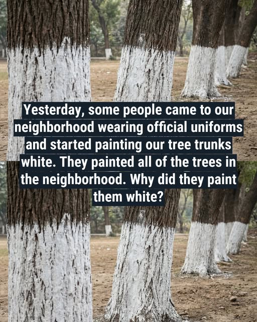 Why Experts Paint Tree Trunks White This Season