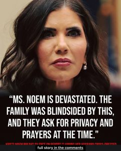 Kristi Noem Breaks Silence After Explosive Allegations About Husband