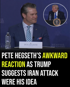Pete Hegseths Awkward Reaction As Trump Suggests The Iran War Was His Idea