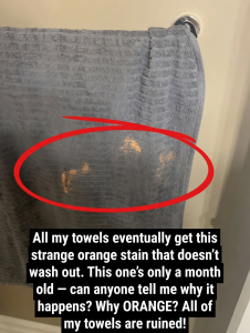 Why Orange Stains Appear On Towels And How To Prevent Permanent Damage