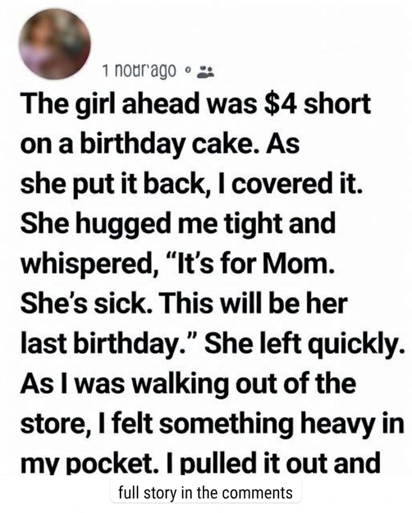 Paid for Little Girl’s Birthday Cake — Her Note Left Me in Tears