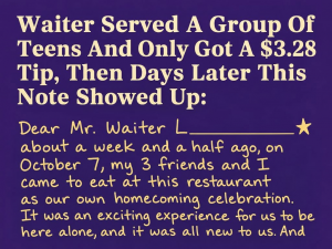A $3.28 Tip That Upset a Waiter — Until an Unexpected Letter Arrived Days Later