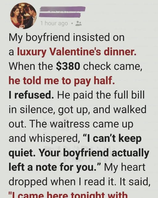 A Seven-Year Relationship Ended After a Dinner Conversation Took an Unexpected Turn