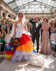 THE BRIDE WHO WORE A CLOWN COSTUME DOWN THE AISLE AFTER HER MOTHER-IN-LAW’S CRUEL SABOTAGE – HER POWERFUL RESPONSE LEFT EVERYONE SPEECHLESS
