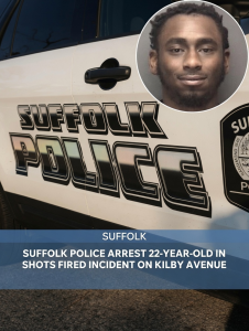 Suffolk Police Seeking Suspect in Shots Fired Incident on Kilby Avenue