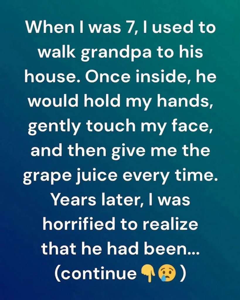 The Heartbreaking Secret My Grandfather Hid Behind Every Glass of Grape Juice